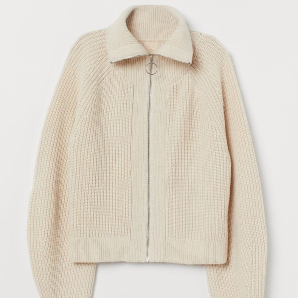 HM Premium quality Boxy Wool-blend Cardigan